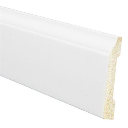 INTEPLAST BUILDING 8 ft. White Og Base Molding 227385